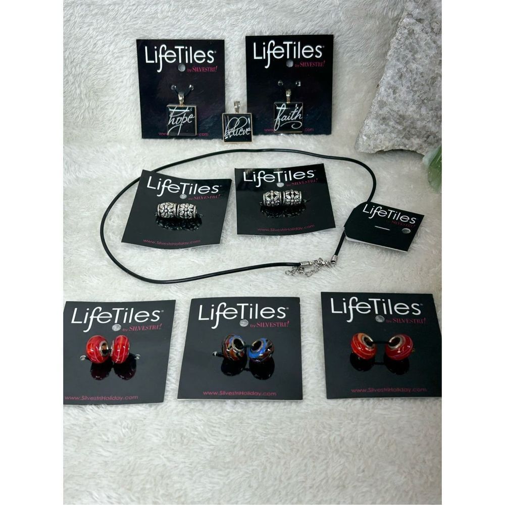 Life Tiles Necklace, Pendants and Beads